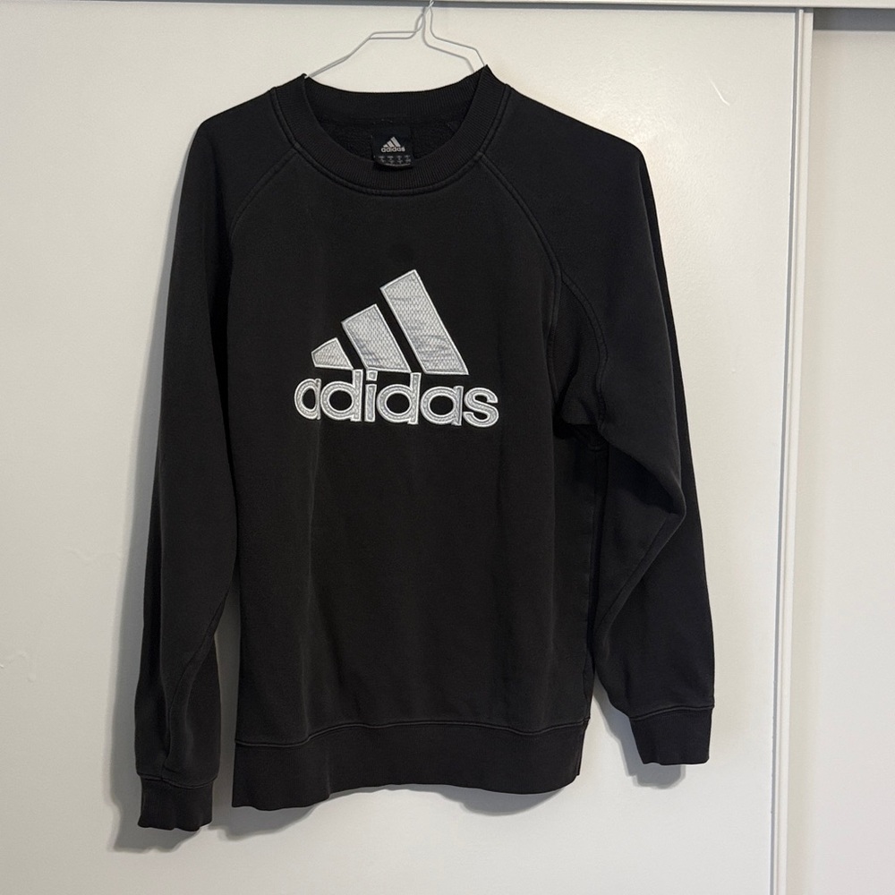 Adidas Men's Black Crewneck Sweater